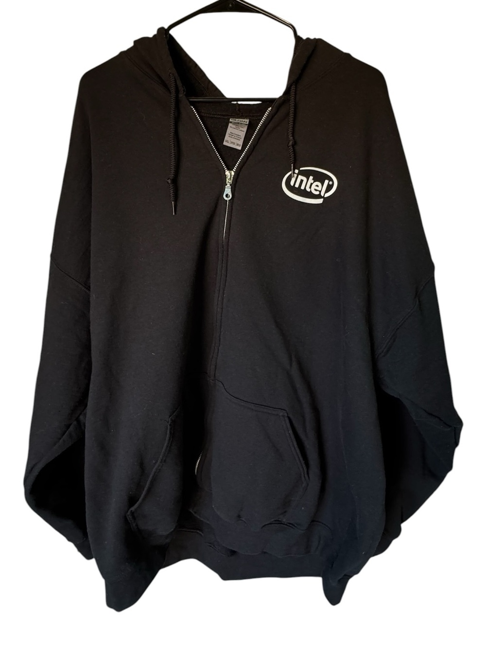 Intel Visual Technologies Team Black Zip-Up Hoodie Sweatshirt Men’s 3XL Gaming